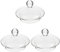 3Pcs Glass Teapot Lid Replacement - 7.5Cm Transparent Tea Kettle Cover for Home Use, Practical and Convenient