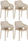CLP XL-Bistrostühle Air I Stapelstühle Air Aus Kunststoff Mit 44 cm Sitzhöhe I Outdoor-Stühle Mit Wabenmuster, Farbe:Schlamm
