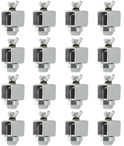 Acrux7 Butt Welding Clamps 16Pieces Small Welding Clamps, Carbon Steel Panel Clamps for Auto Body, Mini Sheet Metal Clamp, Edge to Edge Welding, Easy To Use (1 x 2.3 Inch, Silver)