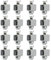 Acrux7 Butt Welding Clamps 16Pieces Small Welding Clamps, Carbon Steel Panel Clamps for Auto Body, Mini Sheet Metal Clamp, Edge to Edge Welding, Easy To Use (1 x 2.3 Inch, Silver)
