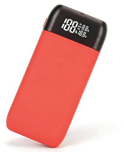 PB2S Typ-C Dual-Rollen-Schnellladegerät, Tragbares LCD-Universal-Akkuladegerät für 3,6 V 3,7 V Li-Ionen, Kompatibel mit 18700 20700 RED, kein