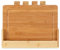 FLORINA Ensemble de 4 Planches a Découper en Bambou avec Support CHEF I Planches Naturelles avec Rigoles pour Jus I Antibactériennes I Planches Universelles pour Fromage, Viande, Fruits, Légumes
