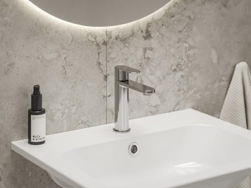 Waschtischarmatur | Einhand-Waschtierie Chrome | Wasserhahn | ohne Ablaufgarnitur und Zugstange | Höhe 175 mm | CR II 014.00CR | Chrom | Ravak