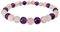 Generico Alchimia- bracciale pietre vere naturali MM.6 Quarzo rosa Ametista Cristallo ialino cristalloterapia