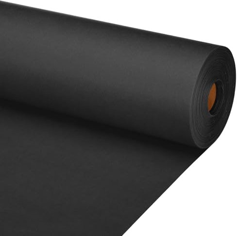 PATIKIL Zeichenpapierrolle 90cm x 50m Zeichenpapier 80 g/m² Papierrolle Kraftpapier Malpapier Skizzenpapier Bastelpapier für Staffelei Malen Handwerk Geschenkverpackung Schwarz