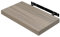 WOLTU Schweberegal Wandregal freischwebend Regal Wandboard Bücherregal Holz Board für Bücher, Bilder, Deko 40x23x3.8cm graue Holzoptik