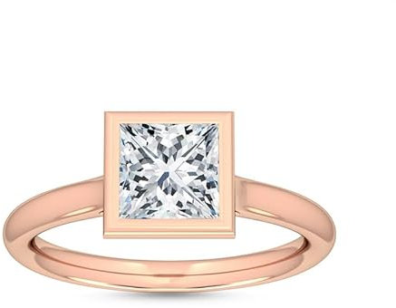 Bague de fiançailles personnalisée IGI 2,0 carats en or rose 14 carats pour femme, D-VS1, Diamant de laboratoire en or rose 14 carats, Diamant créé