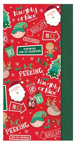 Eurowrap Christmas No Peeking 8 Sheets Decorative Tissue Paper for Gift Wrapping Present Crafts Wrapping Paper 50cm x 70cm - Festive Tissue Paper - Christmas Tissue Paper