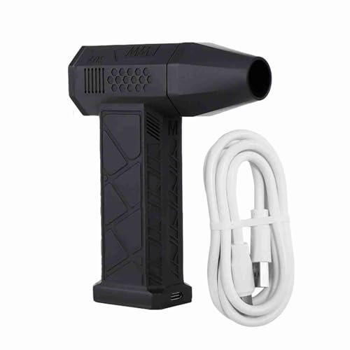 Cordless Handheld Fan, High Power Dust Blower, 130,000RPM Turbofan, 200W Brushless Motor, Type C Charging, for Home Car Office Cleaning (Black)