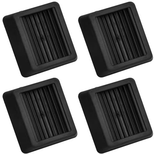 4 Stück rutschfest Möbeluntersetzer, Möbelräder Stopper, Gummi Rechteckig Stuhl Stopper, Rubber Furniture Coasters Wheels Stoppers, Klavieruntersetzer für Alle Böden und Räder, Sofas, Bett ﻿