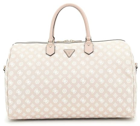 GUESS Wilder Weekender Duffel Bag Beige/White