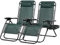Nazhura Lot de 2 chaises relaxantes et inclinables en maille d'acier avec coussin et porte-gobelet Vert foncé
