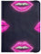 Étui de passeport décoratif en cuir rose fluo avec lèvres fluo, Lèvres fluo rose, 1 size