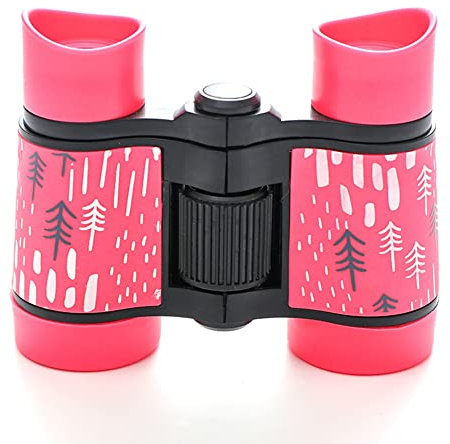 Pesfehhy Kinderteleskop 4 X 30 Farbe Gummigriff rutschfest Kinderspielzeug Fernglas Geschenke Outdoor (Indisches Baumrosa)