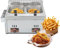 Friggitrice a gas 8L, doppia friggitrice 2500 W, friggitrice ad olio con coperchio, friggitrice in acciaio inox con 2 cestini per patatine fritte, per ristoranti, caffetterie, snack