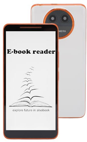 Asixxsix E-Book Reader Android 8.1, 5.7 Inch E-Ink Display1GB RAM 8GB ROM Compact Mobile EPaper Reader with WiFi Bluetooth GPS FM, Built in Mic Speaker Camera, Pen and Earphone