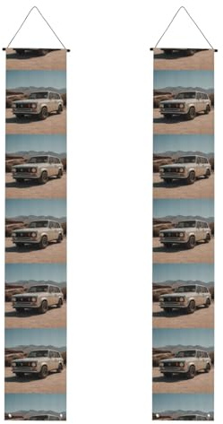 Abschlussbanner YYHHAOFA Cars in the Desert, bedrucktes Deko-Banner, Türschild, für Außen- und Innenhof-Party, 30,5 x 180,9 cm