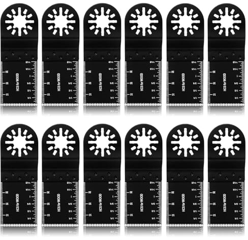 12 Stück Multitool Sägeblätter, Sägeblatt Oszillierendes Zubehör Multifunktionswerkzeug Zubehör Sägeblätter Multitool Zubehör für Holz Kunststoff Metall