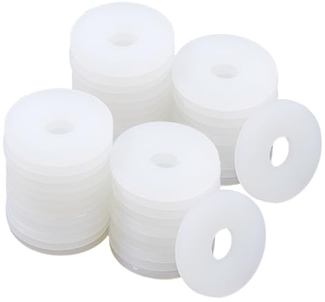 SUPERFINDINGS 120Pcs 20mm Plastic Washer Clear Nylon Flat Washers 1/16 Inch (2 mm) Thickness Glass Shower Door Gasket Transparent Gasket for Shower Door Handle Towel Bars