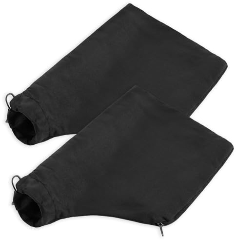 2 Pcs Black Dust Collection Bags, Replacement Anti Dust Cover Bag for 255 Miter Saw with Zipper, Adjustable Stand Dust Bag for Belt Sander Parts Diagonal Saw Miter Saws Accessories
