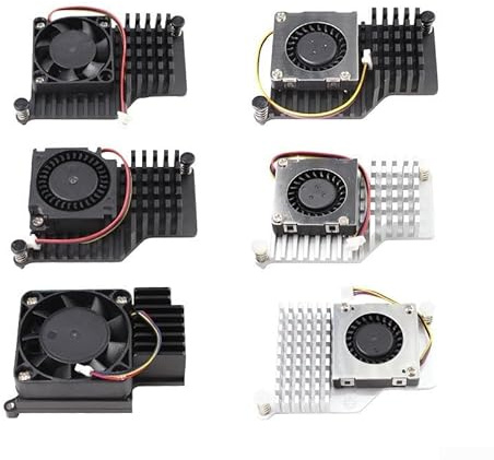 Dissipateur thermique et ventilateur en aluminium pour Raspberry Pi 5 avec ventilateur 3010 et tapis thermique pour un transfert de chaleur efficace (ventilateur 3010)