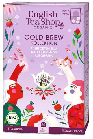 ETS - Cold Brew Tee Kollektion, BIO, 4 Sorten Kaltaufguß, 20 Teebeutel | zum Kaltaufgießen - natürlich, ohne Zucker und ohne künstliche Aromen - überall und jederzeit unkompliziert zubereitet
