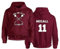 iBaste_top Suéter con capucha Beacon Hills Lacrosse Hoodie Teen Wolf MCCALL Stilinski Lahey Uni Sweatshirt, rot