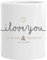 SpecialMe® personalisierte Kaffeetasse I love you Tasse individuelle Liebes-Geschenke mit Namen und Datum anpassbar weiß Keramik-Tasse