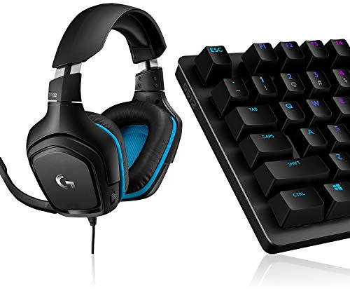 Logitech G432 kabelgebundenes Gaming-Headset, 7.1 Surround Sound, DTS Headphone:X 2.0 + Logitech G512 mechanische Gaming-Tastatur, GX-Brown Taktile Switches, LIGHTSYNC RGB-Beleuchtung