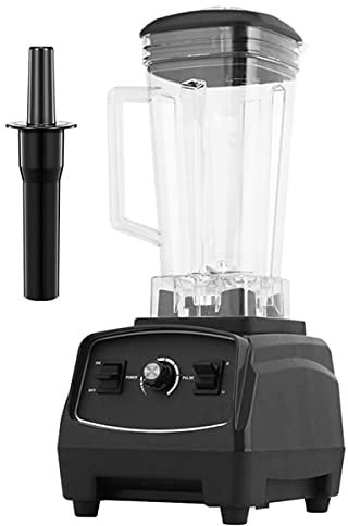 HIZQ Licuadora Portátil, Licuadora Licuadora De Grado Comercial Sin BPA 3HP 2200W Licuadora De Alta Potencia Procesador De Alimentos Helado Batido Barra Licuadora,Negro