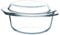NUTRIUPS Glass Round Casserole Dish with Lid and Handles - 1.5L Oven Proof, High Resistance