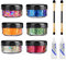 6 Colors Face Glitter Festival Cosmetic Glitter with Glue,Body Glitter Chunky Cosmetic Glitter for Face Body and Hair (Includes Long Lasting Glue and Brush)