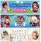 2 x 3FT Small Banner | Personalised Happy Birthday Photo Banners | Personalised Banners Birthday | Birthday Banners for Girls | Birthday Banners for Boys | Kids Party Decorations | Paw Blue