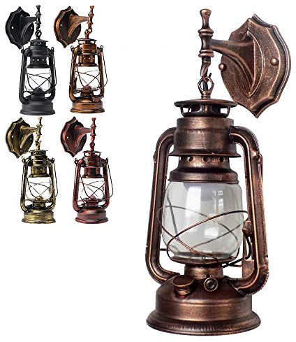 Bazargame Retro Wandleuchte Außenleuchte Hotel Corridor Aisle Lichttechnik Wandlampe Vintage Laternen Wand Lampe Beleuchtung Dekor Lampe (Gelb-Bronze)