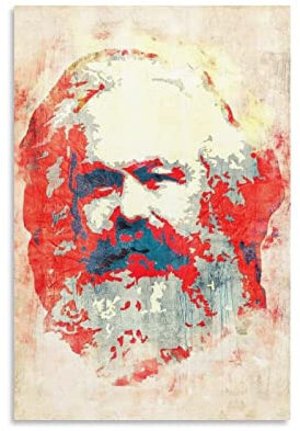 XINGSHANG Karl Marx Celebrity Portrait Poster Retro Kunst Poster Druck Kunst Wandbild Leinwand Poster Moderne Schlafzimmer Dekor 30 x 45 cm