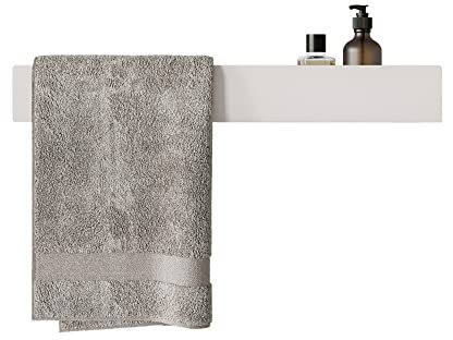 DABSTORY Porta asciugamani e mensola da bagno bianco porta asciugamani sinistra in acciaio inox Lavanda 60 cm