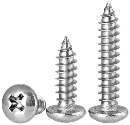FandWay Viti Autofilettanti a Testa Bombato,Viti Per Legno Croce M5x12/16/20/30/40mm,Viti Testa Tonda a Phillips Completa Filettatura Inox A2 V2A per Mobili Garage Casa DIY (20 per dimensione)