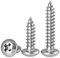 FandWay Selbstschneidendes Schrauben Kreuz M5 x 12/16/20/30/40mm Rundkopf Blechschrauben,Edelstahl 304 Linsenkopf schrauben,Holzschrauben Vollgewinde Selbstbohrende Schrauben (je 20 Stück)