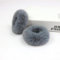 SYSUII 10 Stück Plüsch Haargummis aus Kunstfell Pelzig Elastische Baby Scrunchies Flauschig Haarband Pompon Stirnbänder Haargummis Pferdeschwanz Halter Zubehör Haarschmuck für Frauen Mädchen -grau