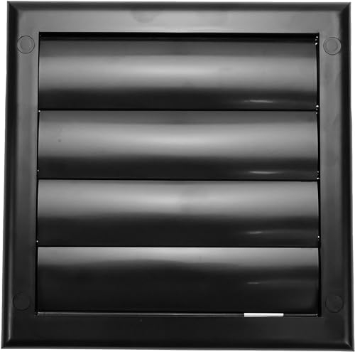 Vent Systems Couvercle de sortie d'air de 125 mm - Noir - Pour sèche-linge - Grille d'aération simple en plastique