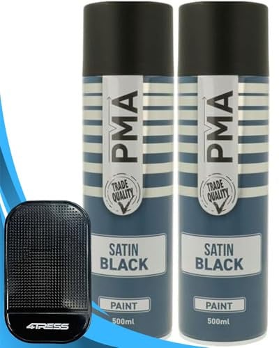 4TRESS PMA 2 x SATIN BLACK PAINT 500ML Non-Slip Dash Mat(4T-PCPA1002)