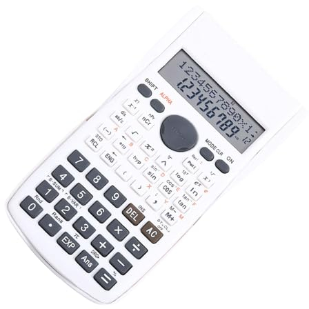 Xiuganpo Wissenschaftlicher Multifunktionsrechner mit 240 Funktionen, aus Kunststoff, Einfach für Prüfungen zu Verwenden (White)
