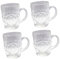 CIYODO 4 Stück Bierkrug transparenter Wasserbecher transparente Trinkbecher Espresso-Kaffeetassen Krug trinken verbände kaffeekännchen Bier Trinkbecher Getränkebecher aus Glas p.s
