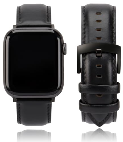 CORROPELLE Leather Watch Straps Compatible with Apple Watch 49mm 46mm 45mm 44mm 42mm 41mm 40mm 38mm, Elegant Top Grain Leather Replacement Band for iWatch Series 11 10 9 8 7 6 5 4 3 2 1 SE/Ultra 3 2 1