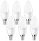 ﻿E14 LED Kerzenform Lampe, 5W Glühbirne Kerze ersetzt 40 Watt Halogen Leuchtmittel, Fassung E14 Warmweiß 3000K 450lm LED Lampe Energiesparlampe, Dekorative Beleuchtung, Nicht Dimmbar, 6 Stück