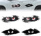 LAKJUOZ 4 Pezzi Adesivi Auto Adesivo 3D A Forma Di Occhi Malvagi Sticker Personalizzati Interessante Adesivi Auto Esterni Sbirciatina 3D Adesivi Monster Adesivi Scooter Per Auto Camera Da Letto