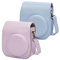 Embhlitfe Camera Cases for Fujifilm Instax Mini 12/11/9/8 - Premium PU Protective Sleeve with Adjustable Strap, Compact Instant Camera Bag Compatible with Mini 12 Case & Digital Cameras (Purple)