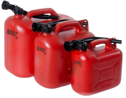 NA92 Tanica Carburante in Plastica Omologata UN 5/10/20 Litri - Certificata Strada e Mare - Per Benzina e Diesel, Sicura e Resistente ai Raggi UV - Beccuccio Flessibile Incluso (10 litri)