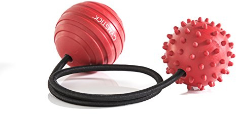 Gymstick Unisex myofascia Fitness Seil Ball X, schwarz/rot, 65 x 6,5 cm
