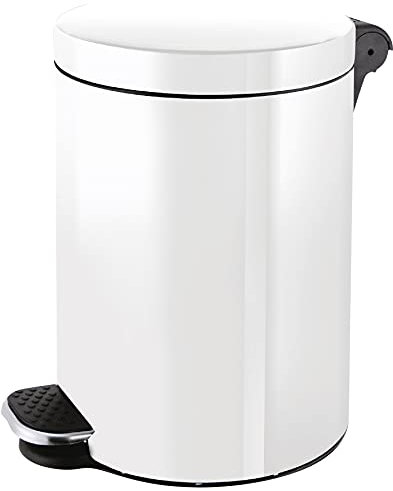 helit H2404005 - Silberionen-Tretabfallbehälter, „the knight“, 3 Liter, weiß